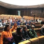 Ne, klasët e pesta, vizituam një prej institucioneve më të rëndësishme të vendit – Bibliotekën Kombëtare të Kosovës “Pjetër Bogdani”.