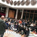 Ne, klasët e pesta, vizituam një prej institucioneve më të rëndësishme të vendit – Bibliotekën Kombëtare të Kosovës “Pjetër Bogdani”.